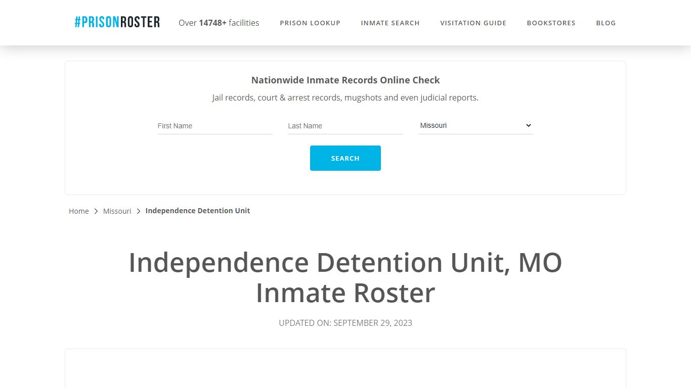 Independence Detention Unit, MO Inmate Roster - Prisonroster